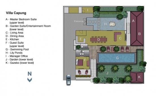 Floor Plan villa Capung Villa Capung